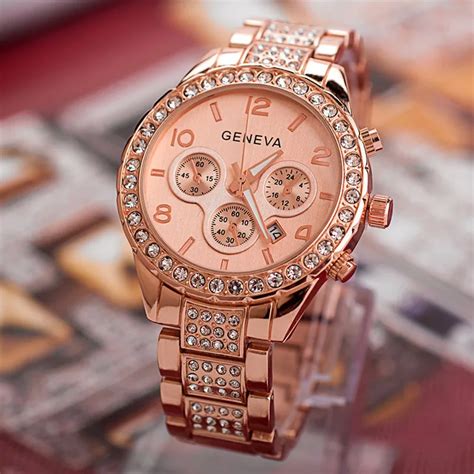 OTOKY Watch Geneva Women's Watches Reloj Mujer Luxury Crystal Quartz Watch Women Montre Femme ...