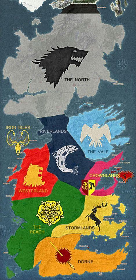 (GoT) A map showing all of the major houses land holdings, very helpful. - Gaming | เดเนอริส ทา ...