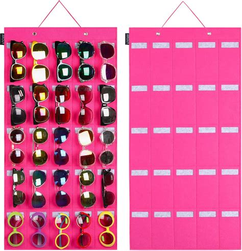 Amazon.com: AROUY Sunglasses Organizer Storage, Hanging Wall Pocket ...