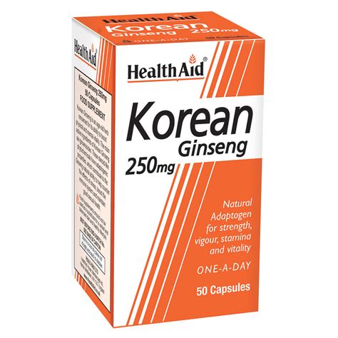 Korean Ginseng 250mg Capsules – HealthAid®