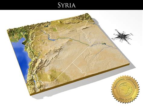 syria resolution relief maps 3d max