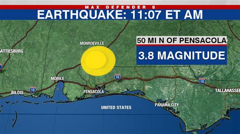 Rare Magnitude 3.8 Earthquake Rattles Florida-Alabama Border