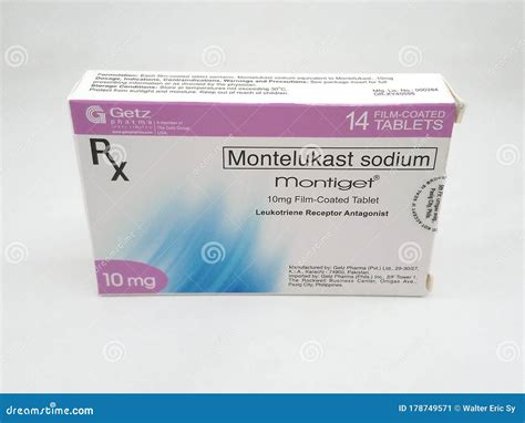 Montelukast Sodium Montiget Tablets in Manila, Philippines Editorial ...