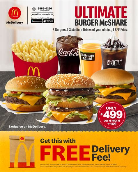 Enjoy FREE DELIVERY When You Order McDonald's Ultimate Burger McShare | Manila On Sale