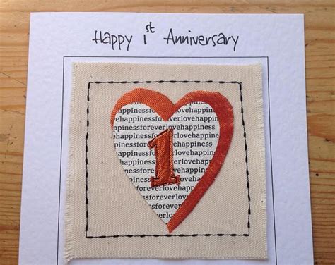 1st wedding anniversary card. First Paper anniversary card. 1st ...