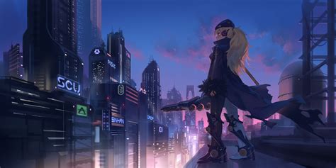 Anime Girl In City 4k Wallpaper,HD Anime Wallpapers,4k Wallpapers ...