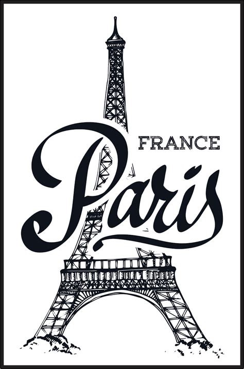 Pretty Vintage Paris France Eiffel Tower Cartoon Icon Vinyl Decal Stic – Shinobi Stickers