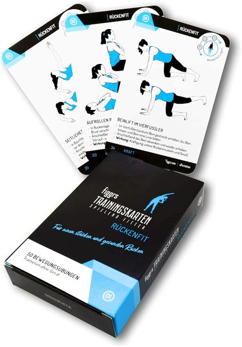 figgrs training cards in German – Backfit I 50 fitness exercises for a strong & healthy back I ...