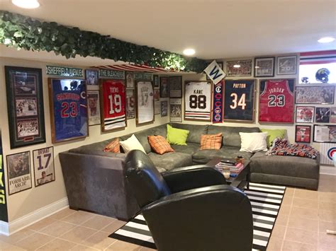 My love of Chicago sports has officially taken over my basement. Sports ...