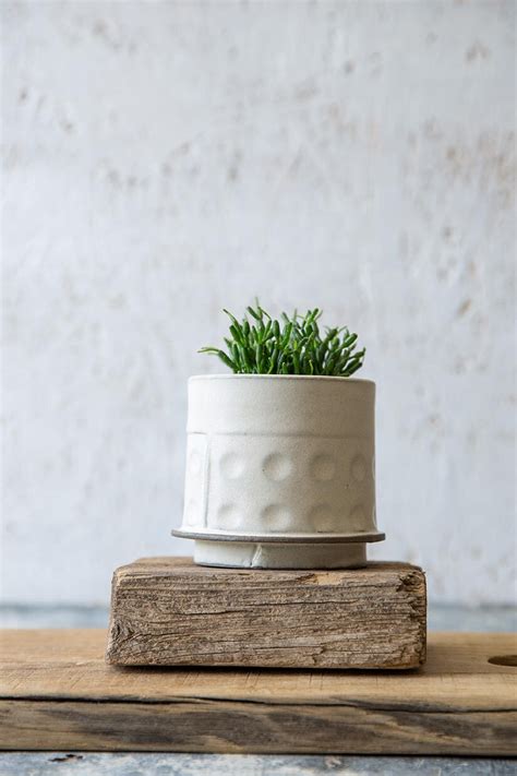 SET OF 3 White Ceramic Planters Small Ceramic Planter | Etsy