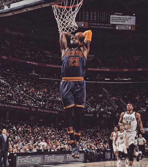 LeBron James Dunks Everything, Cavs Beat Bucks | Lebron james dunking ...