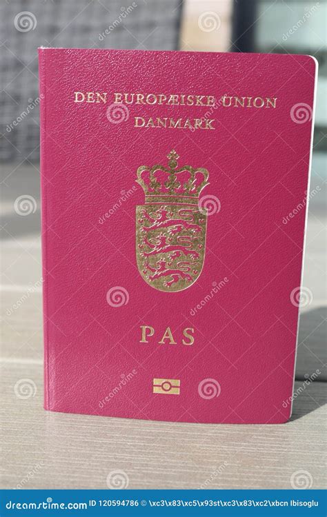 Danish Passport. Biometric Passport. International Id for Danish Citizen Stock Photo - Image of ...