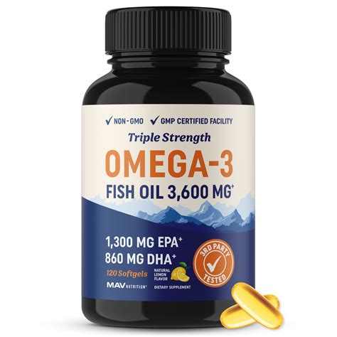 Omega 3 Fish Oil Supplements - Triple Strength Capsules – mavnutrition