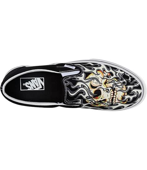 Vans classic slip on premium leather black mono + FREE SHIPPING | Zappos.com