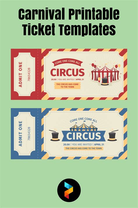 Carnival Ticket Templates - 10 Free PDF Printables | Printablee