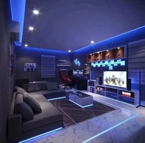 Pin by Lionel on bedroom in 2024 | Small game rooms, Games room inspiration, Gaming room setup