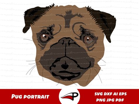 Pug SVG Dog Face Svg Pug Portrait Png Puppy Face Wall Art - Etsy