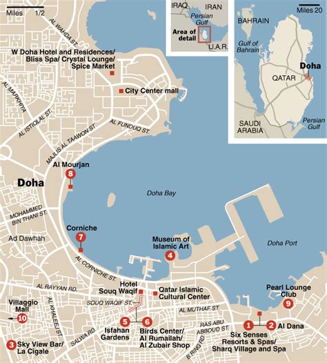 Doha Qatar Map Zones