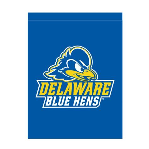 University of Delaware Word Mark Logo Flag – Royal – National 5 and 10