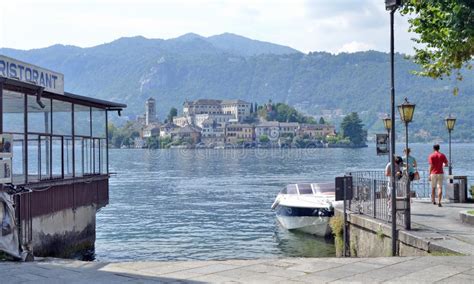 View of Lake Orta, Italy editorial image. Image of wood - 99055830