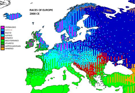 Distribution of human phenotypes in Europe : r/MapPorn