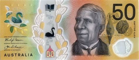 Banknote Australia 50 Dollars Edith Cowan - David Unaipon - 2018 Polymer - UNC