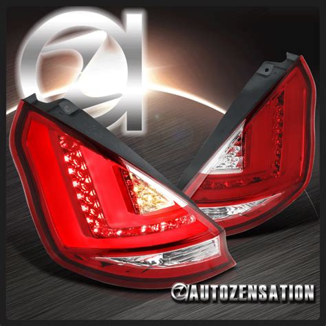 2011-2013 Ford Fiesta Hatchback Red Tail Lights Rear Brake Lamps+LED Light Bar | eBay
