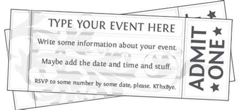 Free Printable Event Ticket Template to Customize | Ticket template ...