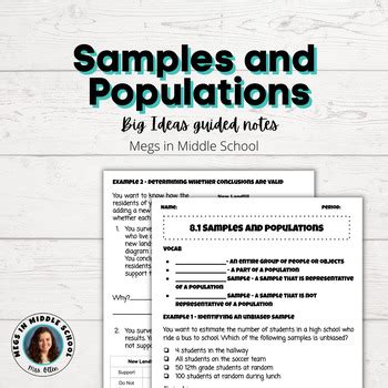 BIG IDEAS Math 7th Grade 8.1 Guided Notes - Samples & Populations