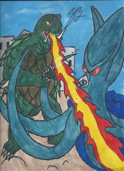 Gamera vs Viras by GoroKai on DeviantArt