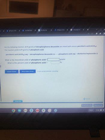 Answered: For the following reaction, 4.11 grams… | bartleby