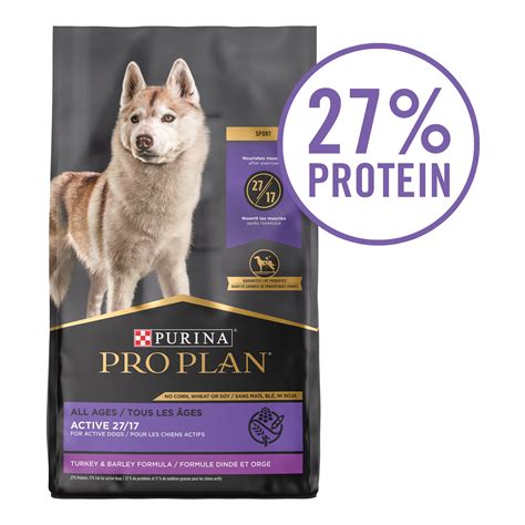 Purina Pro Plan High Protein Dry Dog Food, SPORT Active 27/17 Turkey ...