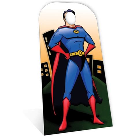 Superhero Stand In Cardboard Cutout Cardboard Cutout - Walmart.com - Walmart.com