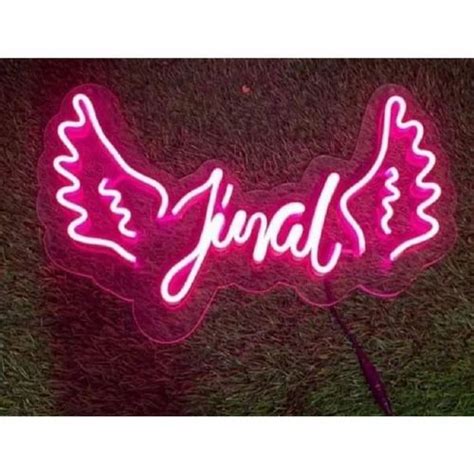 LED Rectangle Pink Acrylic Neon Sign Board, For Decorative at Rs 550/sq ft in New Delhi