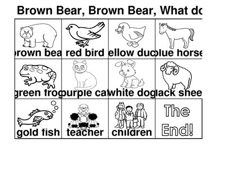 Pin by Stephany Gooden on Eric Carle | Bear coloring pages, Brown bear book, Mini books