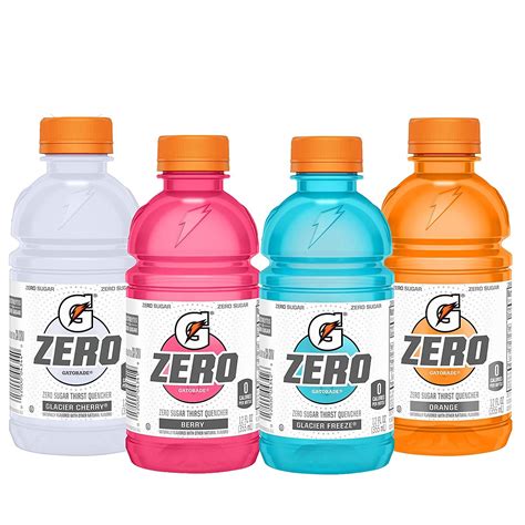 Gatorade Zero Sugar Thirst Quencher, Glacier Cherry Variety Pack, 12 Fl ...