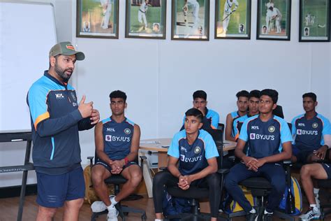 Rohit Sharma addresses India U-19 side at National Cricket Academy ...