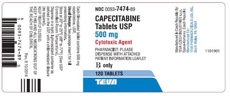 Capecitabine - FDA prescribing information, side effects and uses