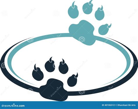 Paw print logo stock vector. Image of graphic, dark, draw - 40106512