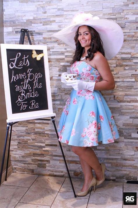 Tea party Bridal shower. The bride to be outfit. Tea party dress | Tea party bridal shower, Tea ...