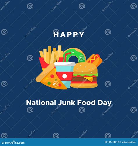 National Junk Food Day Vector Design Illustration for Celebrate Moment Stock Vector ...