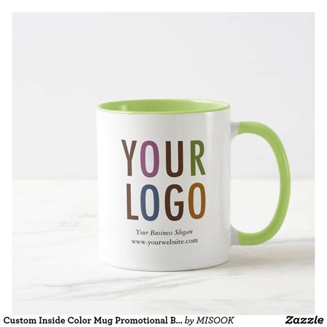 Custom Inside Color Mug Promotional Business Logo