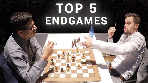 Top 5 Chess Endgames || Played by Carlsen, Anand & Keymer at GRENKE ...