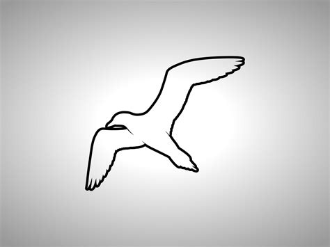 seagull Outline Vector silhouette 21069599 Vector Art at Vecteezy