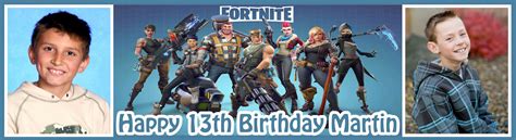 Fortnite Birthday Banner Fortnite Birthday Party Banners | Personalised ...