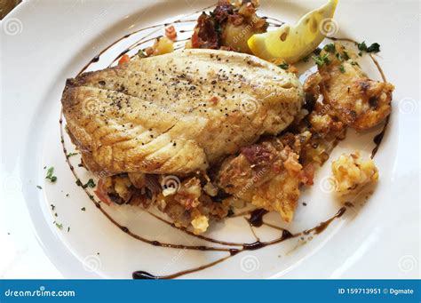 Grilled fish fillet stock image. Image of diet, meal - 159713951