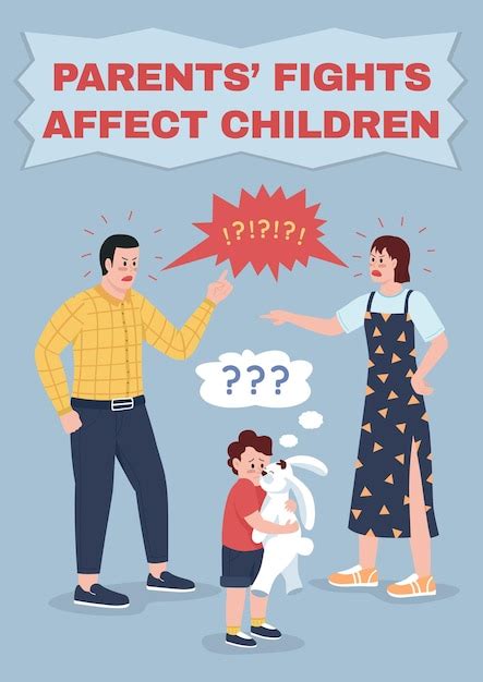 Premium Vector | Family argument poster flat vector template