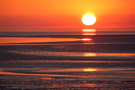 sunset over morecambe bay by steveworr ll on YouPic