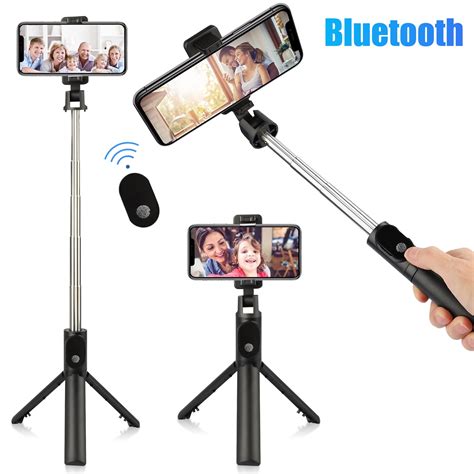 Selfie Stick Tripod, TSV Extendable Phone Tripod Selfie Stick with Removable Wireless Bluetooth ...