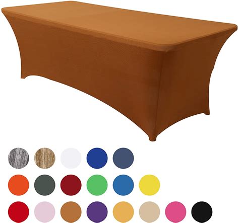 Amazon.com: Obstal 6ft Stretch Spandex Table Cover for Standard Folding ...